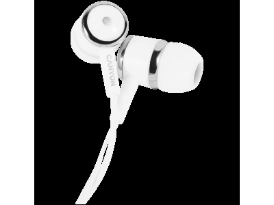 CANYON headphones EPM-01 Mic 1.2m White CNE-CEPM01W