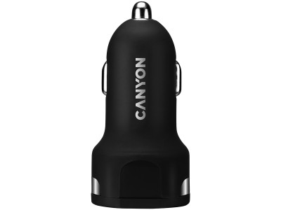 CANYON car charger C-04 2.4A/2USB-A Black CNE-CCA04B