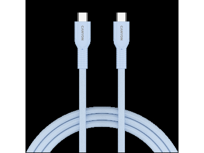 CANYON cable OnWire 60CL C-C 60W COLOR Braided 1m Light Blue CND-CCAP60AB10LBL