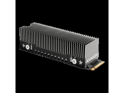 AXAGON CLR-M2XT passive - M.2 SSD, 80mm SSD, ALU body, silicone thermal pads, height 20mm CLR-M2XT