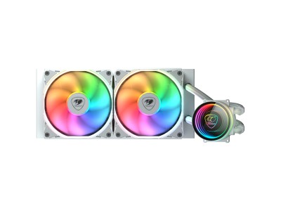 COUGAR Poseidon Elite ARGB 240 AiO Liquid Cooler, White CGR-PSDELRGB-W-240