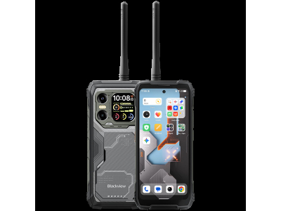 Blackview XPLORE 1 Walkie-talkie 22km 5G Rugged Phone 6.78-inch FHD 2460x1080 120Hz+2.01-inch 296x240 12+256GB MTK Dimensity 7050 octa-core 2.4Ghz Cam 50+64MP+20MP Night Vision 20000mAh NFC Gorilla Glass 5 Android 15 MIL-STD Black BVXPLORE1WT_BK12_EU