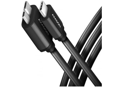 Axagon Data and power suply USB 3.2 Gen1 cable lengh 1 m. 3A. Black. BUMM3-CM10AB
