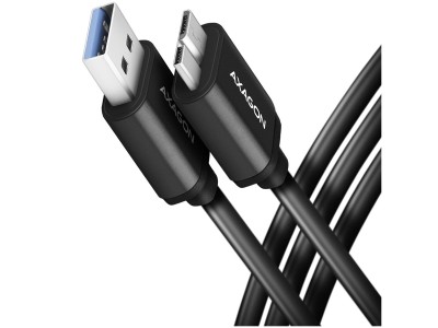 Axagon Data and charging USB 3.2 Gen1 cable length 1 m. 3A. Black. BUMM3-AM10AB