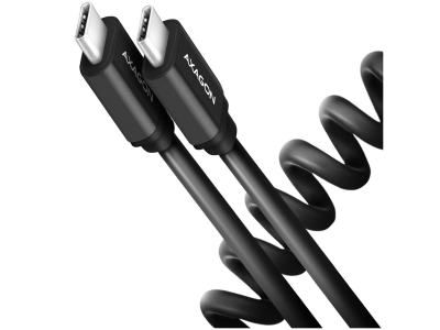 Axagon Data and charging USB 2.0 cable lengh 0.6 m. PD 60W, 3A. Black twisted. BUCM-CM10TB