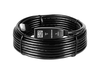 Active extension USB 2.0 A-M> A-F cable, 10 m long. Power supply option. ADR-210