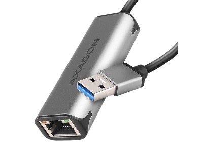 Axagon ADE-25R SUPERSPEED USB-A 2.5 GIGABIT ETHERNETCompact aluminum USB-A 3.2 Gen 1 2.5 Gigabit Ethernet 10/100/1000/2500 Mbit adapter with automatic installation. ADE-25R