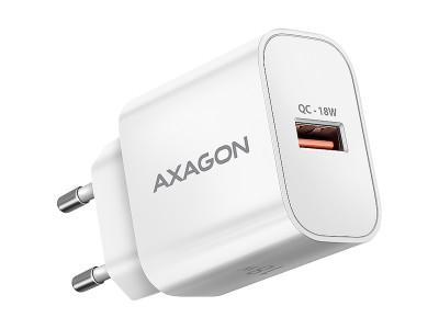 AXAGON ACU-QC18W wall charger 1x QC3.0/AFC/FCP/SMART, 18W, white ACU-QC18W