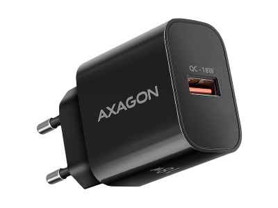 AXAGON ACU-QC18 wall charger 1x QC3.0/AFC/FCP/SMART, 18W, black ACU-QC18