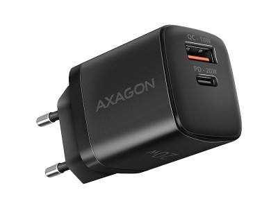 AXAGON ACU-PQ20 wall charger QC3.0/AFC/FCP + PD type-C, 20W, black ACU-PQ20