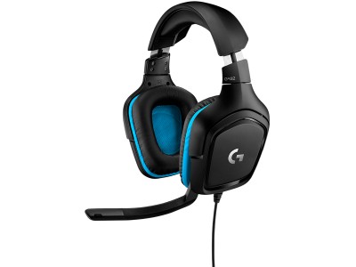 LOGITECH G432 Wired Gaming Headset 7.1 - LEATHERETTE - BLACK/BLUE - USB 981-000770
