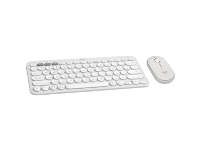 LOGITECH Pebble 2 Bluetooth Keyboard Combo - TONAL WHITE - US INT'L 920-012240
