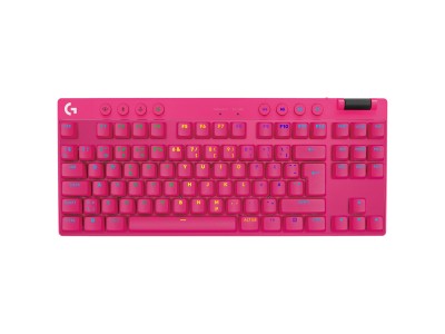 LOGITECH G PRO X TKL LIGHTSPEED Mechanical Gaming Keyboard - MAGENTA - US INT'l - TACTILE 920-012159