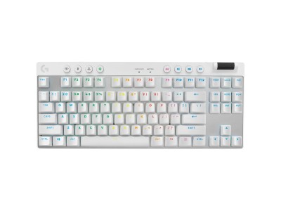 LOGITECH G PRO X TKL LIGHTSPEED Mechanical Gaming Keyboard - WHITE - US INT'L - TACTILE 920-012148