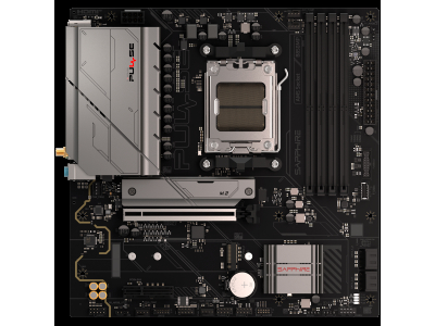 SAPPHIRE AMD B850M AM5 PULSE Ryzen R9/R7/R5, 4x DDR5 7600MHz, PCIE 4.0 x16, 1x M.2 Gen5, 1x M.2 Gen4, LAN 2.5 Gbps, WIFI6, USB, Micro-ATX 52123-04-40G