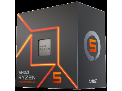 AMD CPU Desktop Ryzen 5 6C/12T 7600 (5.2GHz Max, 38MB,65W,AM5) box, with Radeon Graphics and Wraith Stealth Cooler 100-100001015BOX