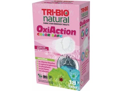 TRI-BIO TABLETES VEĻAS MAZGĀŠANAI OXY-ACTION COLOR, 18 TAB