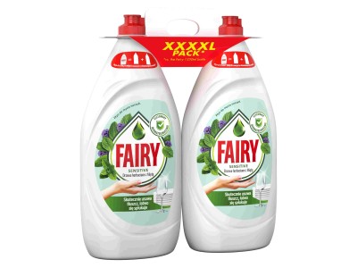 FAIRY Tea Tree&amp;Mint trauku mazgāšanas līdzeklis, komplekts, 2x1350ml