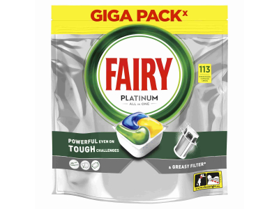 FAIRY Platinum trauku mazgāšanas kapsulas, 113 gab.