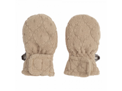 Lodger Mittens Folklore Fleece bērnu cimdiņi, Beige, 12-24m