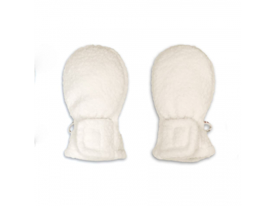 Lodger Mittens Teddy bērnu cimdiņi, Cloud Dancer, 0-12m