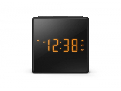 PHILIPS radio pulkstenis ar USB, melns
