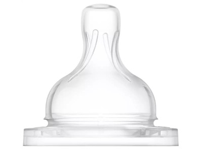 Philips Avent Pretkoliku barošanas pudeļu silikona knupīši, vidēja plūsma, 3M+ (2 gab.)
