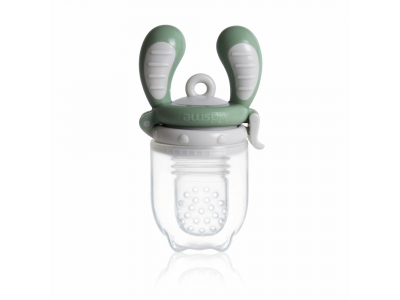 Kidsme Food Feeder bērna ēdināšanas ierīce cietiem produktiem (vidējs), Grey, no 4 mēn.