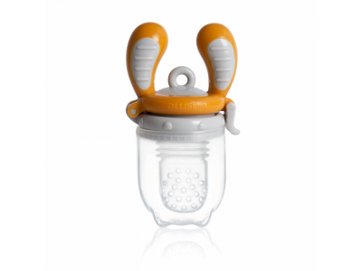 Kidsme Food Feeder bērna ēdināšanas ierīce cietiem produktiem (vidējs), Amber, no 4 mēn.
