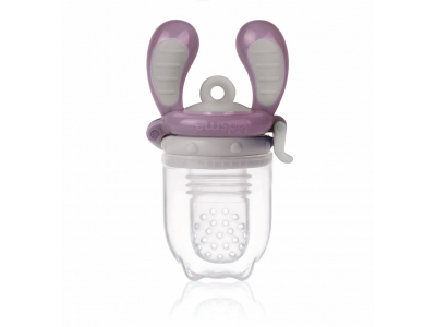 Kidsme Food Feeder bērna ēdināšanas ierīce cietiem produktiem (vidējs), Plum, no 4 mēn.
