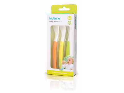 Kidsme karotīšu komplekts (3 gab.), oranža, dzeltena, zaļa, no 3 mēn.