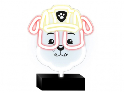 PAW PATROL Led neona lampa uz statīva bērniem, Ķepu patruļa-Rubble