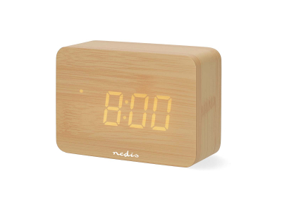 Nedis digitālais radio modinātājs, koka