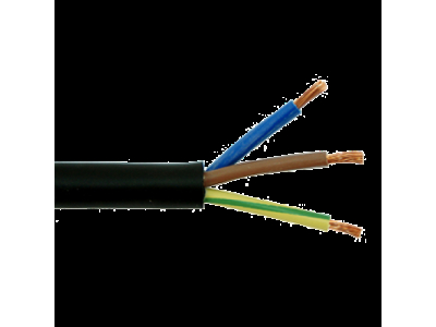 ElectroBase ® CYKY 3x2.5 elektrības kabelis ar vara monolītu dzīslu. Paredzēts lietošanai ārtelpās.