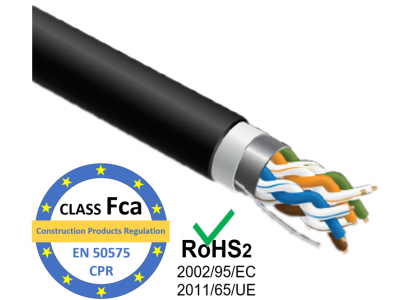 ElectroBase ® LAN Datortīklu kabelis, PRO BASE, CAT6 FTP, iekšdarbu/ārdarbu montāža, 305m