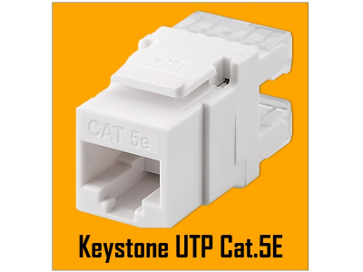 ElectroBase ® Keystone modulis CAT5E UTP var lietot ar SS-1xRJ45-PR vai SS-2xRJ45-PR