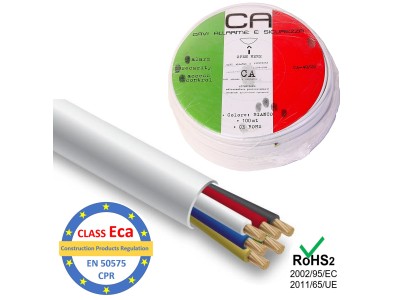 ElectroBase ® Kabelis apsardzes un signalizācijas sistēmām, Cosi, 6 dzīslas, apalvots/ 100m
