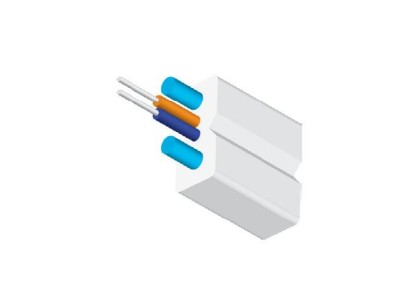 ElectroBase ® Optiskās Šķiedras FTTH kabelis, 4 Šķiedras /SM/ G657.A /1000 meter per drum, white LSZH jacket