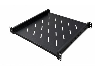 ProBase™ 1U plaukts 350mm / 200-500mm maināms dziļums ar stiprinājumiem priekšpusē un aizmugurē