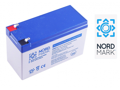 NORDMARK™ 12V 7Ah akumulators :: AGM : VRLA :: 12 Volti, 7 ampērstundas (Ah) :: Klemmes tips T1 (4.75mm)
