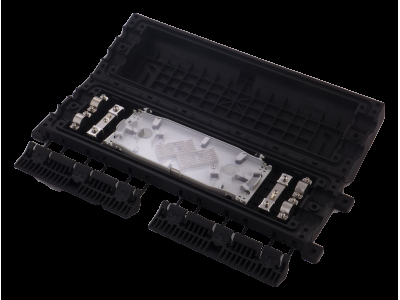 ElectroBase ® Iinline Optisko kabeļu uzmava (mufta) 24 optiskajām šķiedrām. Var paplaišināt līdz 48 dzīslām