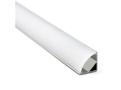 Bousval Électrique™ Bousval Électrique™ | Stūra LED lentes profils, AL+PC, 1m, ar matētu izkliedētāju