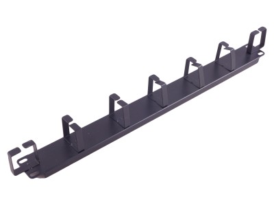 ProBase™ 1U kabelu organizators 19" komutacijas skapim, 7 rinki