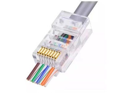 ElectroBase ® Konektors EZ RJ45 (EZ-RJ45 un Easy tipa)  CAT6 LAN kabelim | Pass through