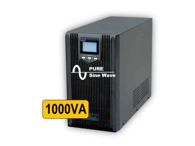 ElectroBase ® Tīras sinusoīdas | 1000VA, 900W  Online UPS (dubultās pārveidošanas) | akumulatori 2gab 12V-9AH