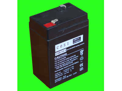 COSI™ 6V 4.5Ah akumulators :: AGM : VRLA :: 6 Volti, 4.5 ampērstundas (Ah) :: Klemmes tips T1 (4.75mm)