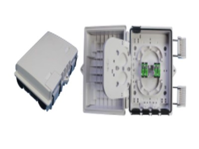 ElectroBase ® Plastmasas sadales kārba optikai, 4  šķiedras, 4 SC simplex adapteri, 210mm x174mm x 74mm