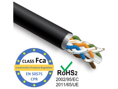 STEINMARK™ Datortīklu kabelis, STEINMARK, CAT6 FTP, ārdarbu montāžai, mitrumizturīgs ar želeju, 305m
