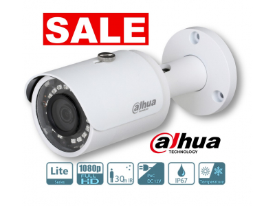Dahua Technology Dahua DH-HAC-HFW1200SP-POC 2MP HDCVI Bullet Camera 2.8mm, 1080p, IR 30m, IP67, PoC/DC12V, Outdoor