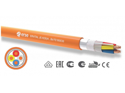 Erse ® Ugunsizturīgs kabelis, 2x2x0.8,  JE-H(St)-H | FE180| E30 | Ekranēts | 100m | ERVITAL